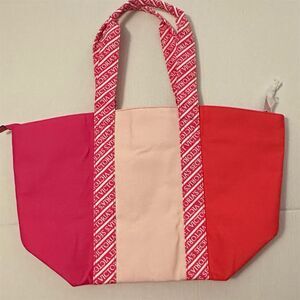 Victoria's Secret Women's Colorblock Tote Bag Pink Red Coral